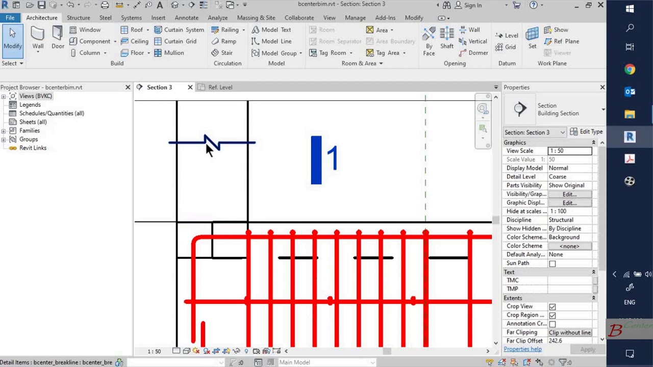 Revit Structure- Bài 31 : Tạo Nét cắt (Breakline)