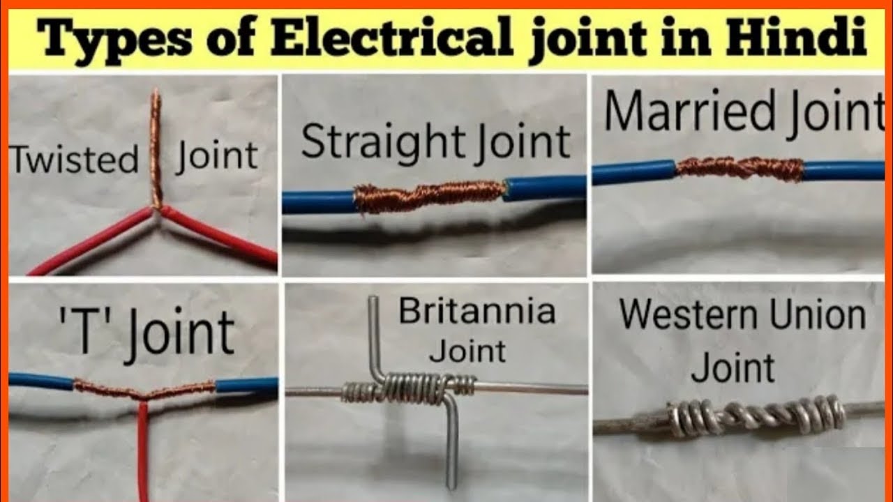 Types of Electrical joint in Hindi | Twisted Joint| married Joint |T joint |Straight Joint हिंदी में