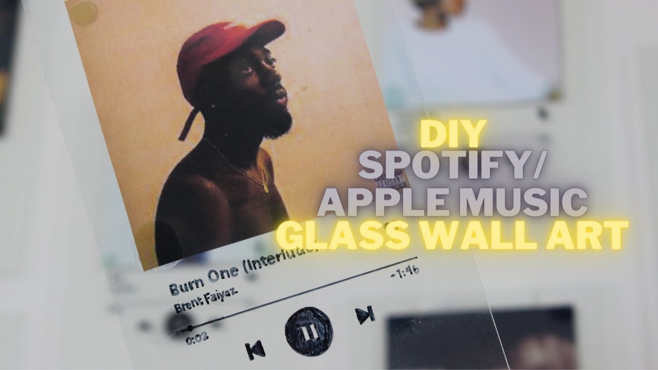 DIY Spotify/Apple Music Glass Wall Art (inspired by Twitter)