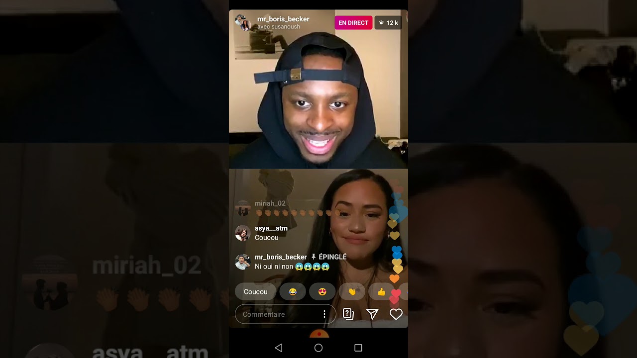 La copine de boris becker Rap en direct dans son live