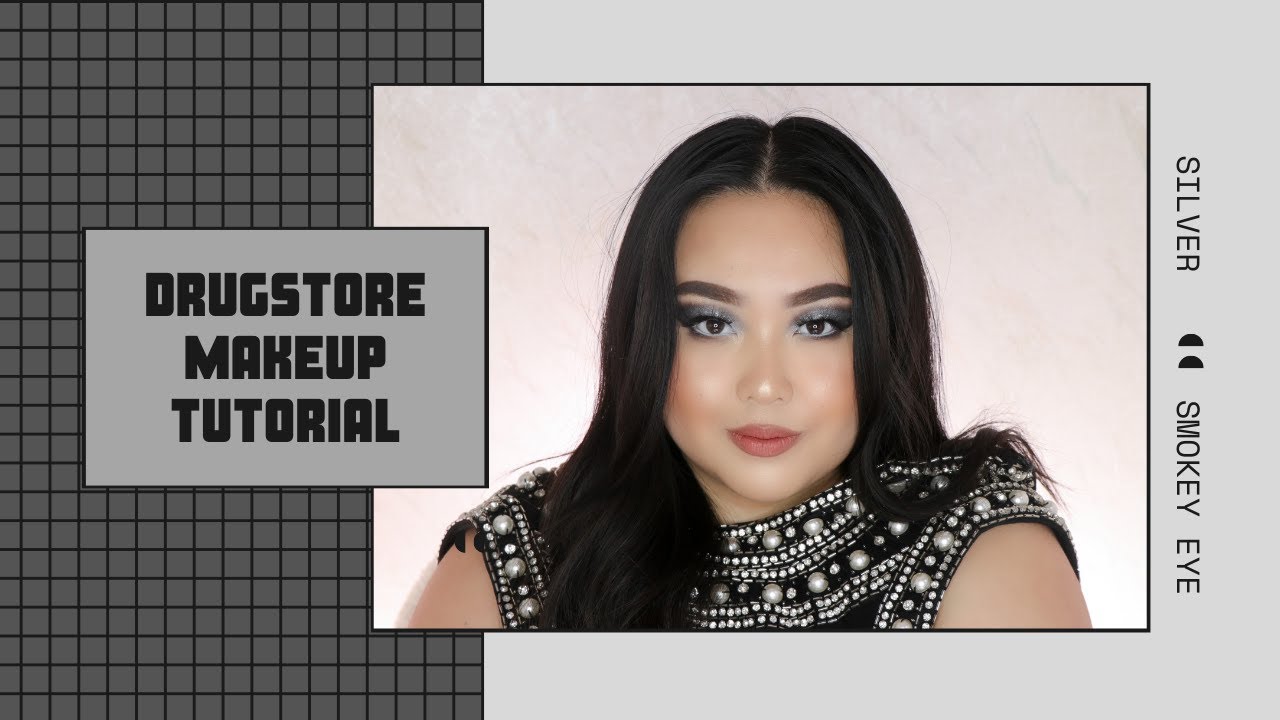DRUGSTORE SILVER SMOKEY EYE MAKEUP TUTORIAL