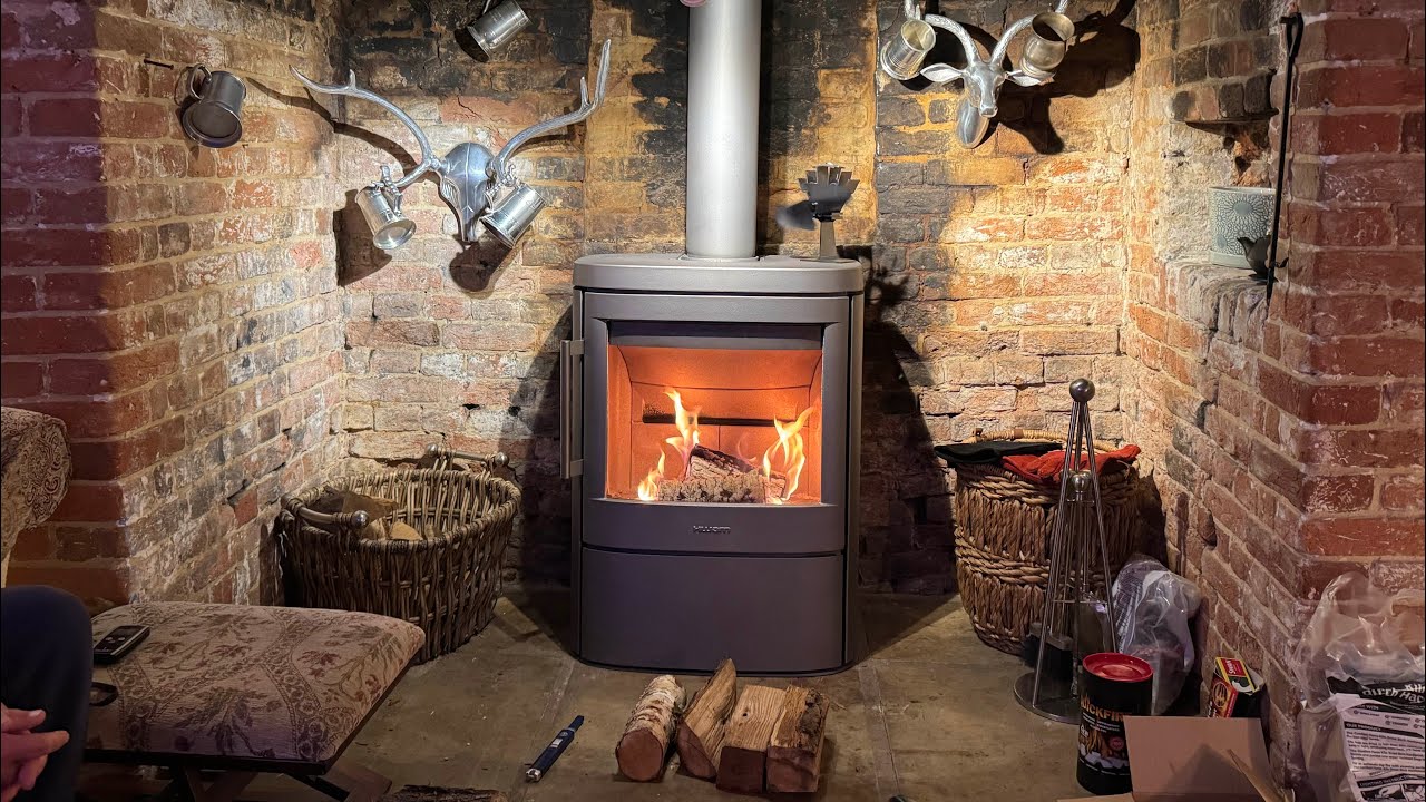 Hwam 4620c Freestanding Stove in inglenook fireplace - Through The Keyhole