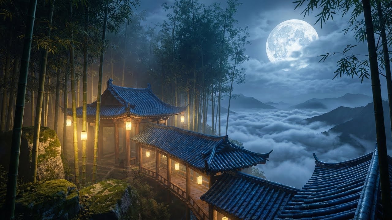 Chinese Zen Music — Peaceful Night  Guzheng & Bamboo Flute for Relax