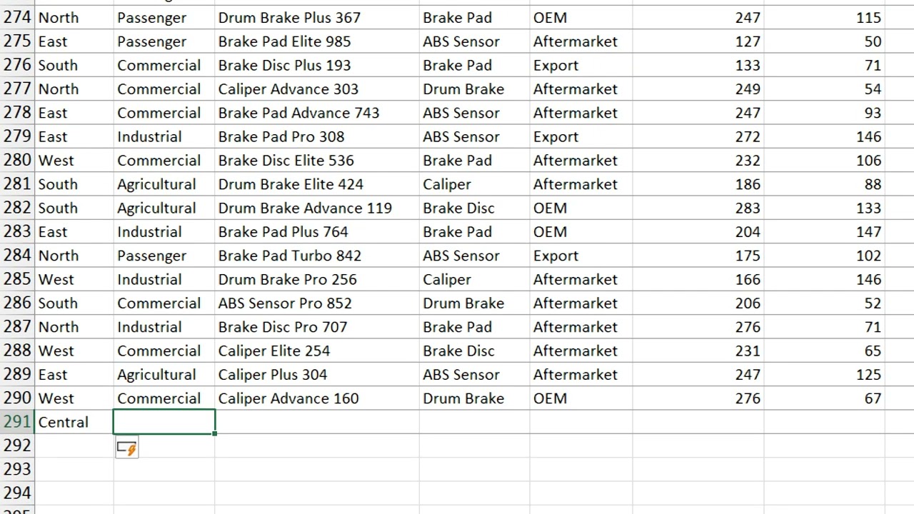 Microsoft Excel   Pivot   Day1 Session 2 Brakes India