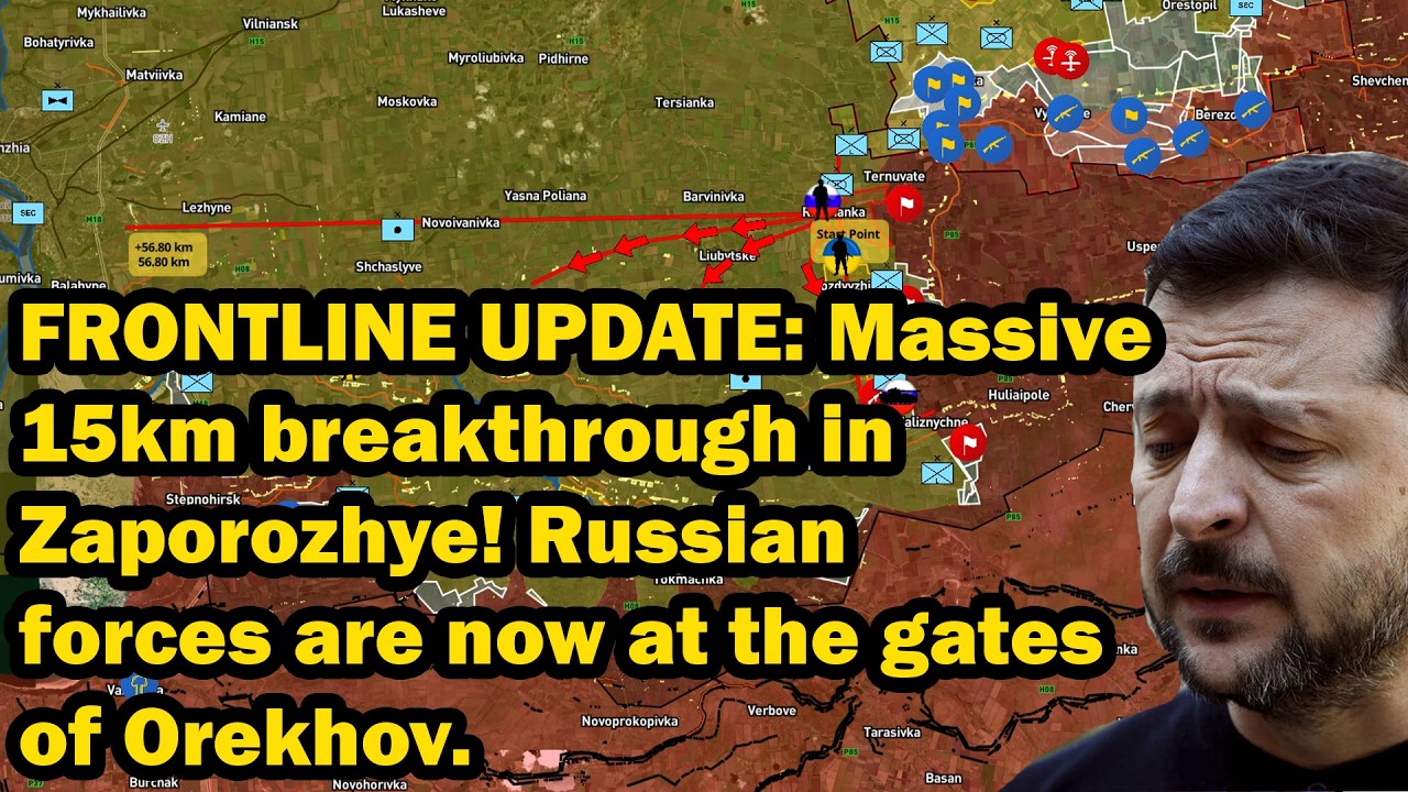 FRONTLINE UPDATE: Massive 15km breakthrough in Zaporozhye! RAF are now at the gates of Orekhov