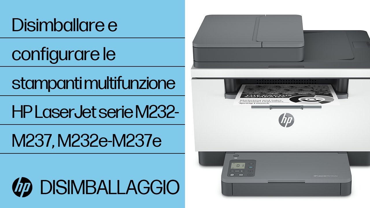 Disimb. e install. stampanti multifunz. HP LaserJet serie M232-M237, M232e-M237e | HP LaserJet | HP