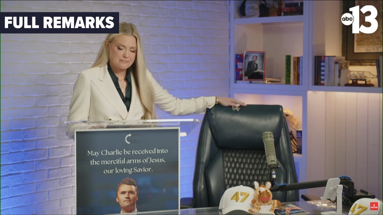 [FULL REMARKS] Widow of Charlie Kirk speaks out following assassination suspect's arrest