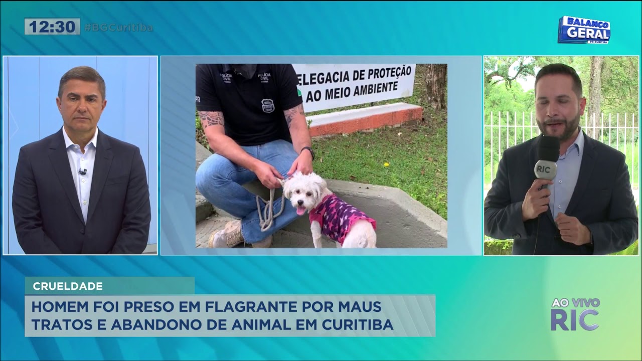 Homem foi preso em flagrante por maus tratos e abandono de animal em Curitiba