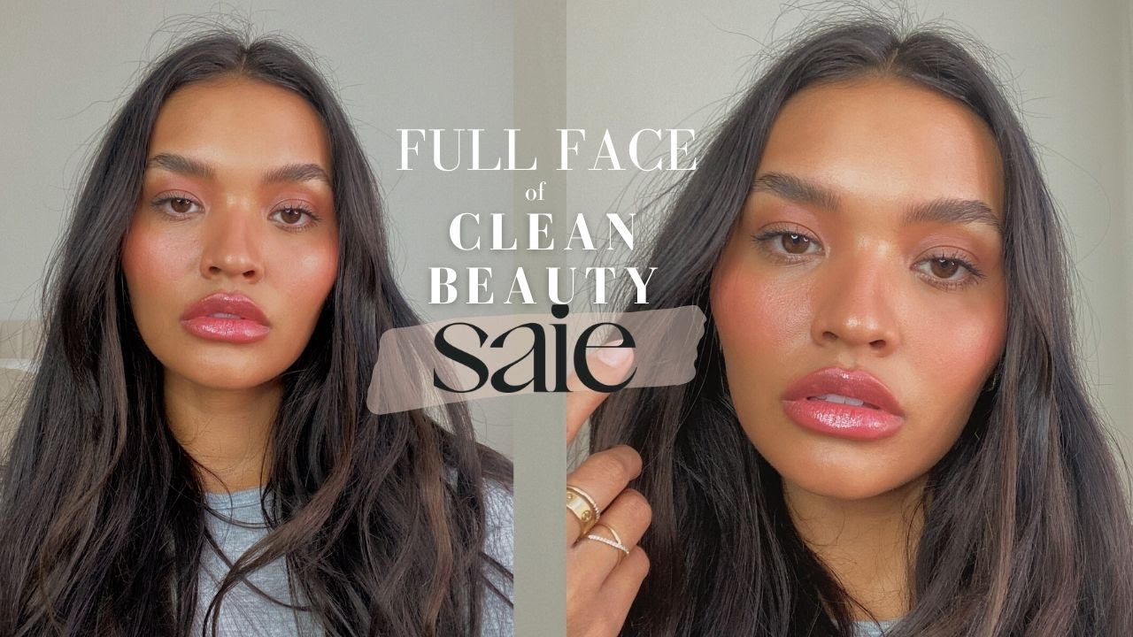 FULL FACE OF CLEAN BEAUTY FT. SAIE! | NICOLE ELISE