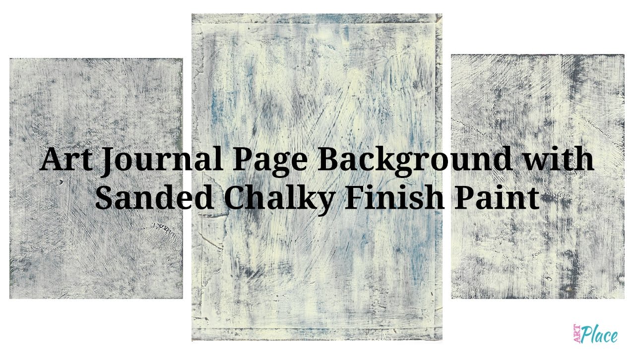 Art Journal Page Background with Sanded Chalky Finish Paint - Book of Backgrounds #34
