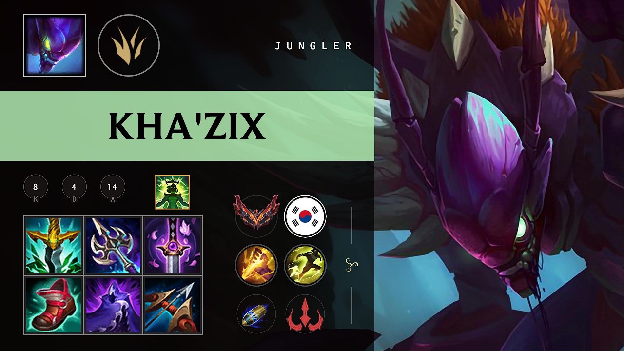Kha'Zix Jungle vs Lee Sin - KR Grandmaster Patch 26.10