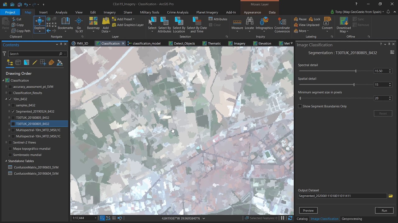 Clasificación de imágenes de satélite Sentinel-2 con ArcGIS Pro