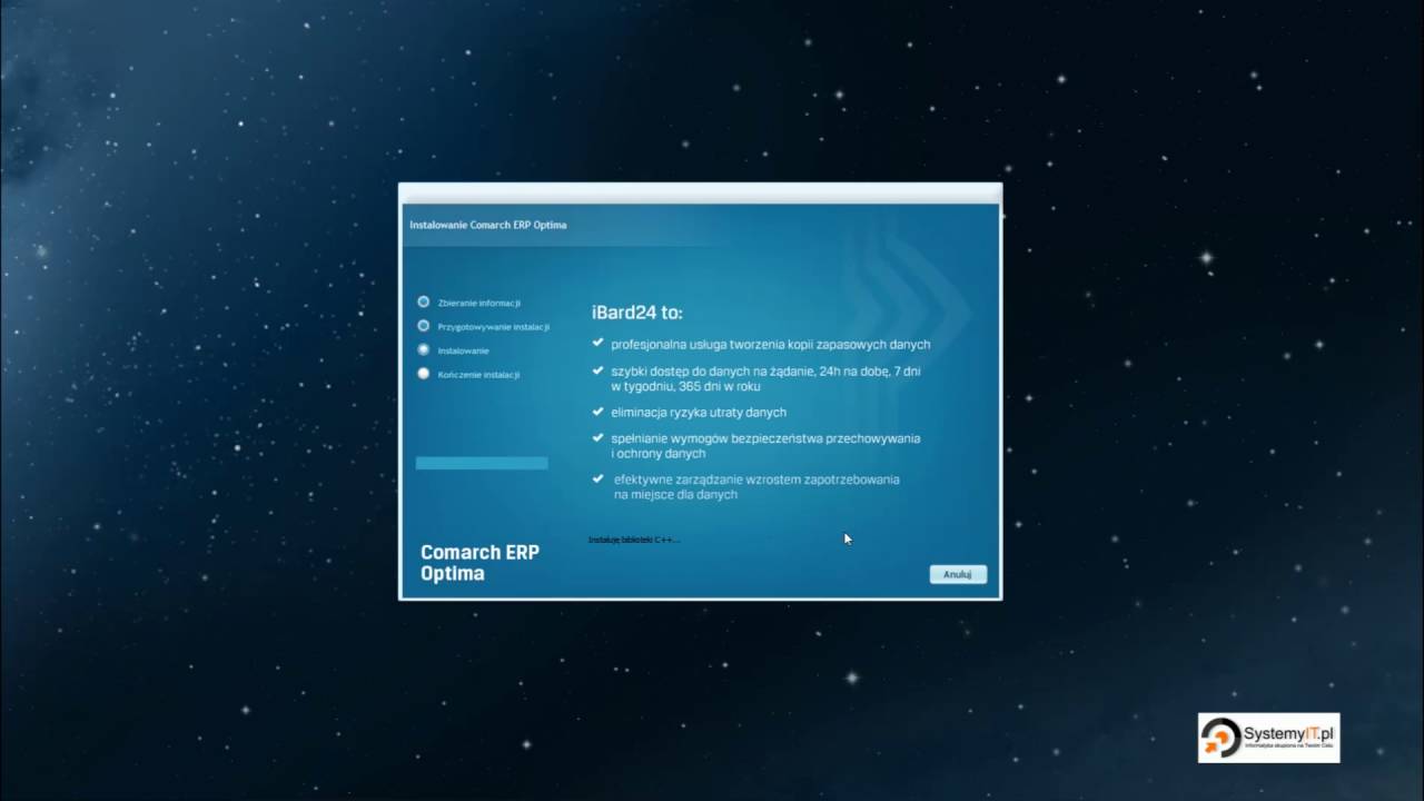 Instalacja COMARCH ERP OPTIMA