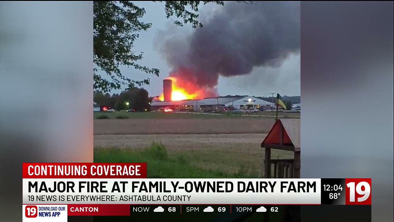 All cows safe after massive fire at Ashtabula County dairy farm