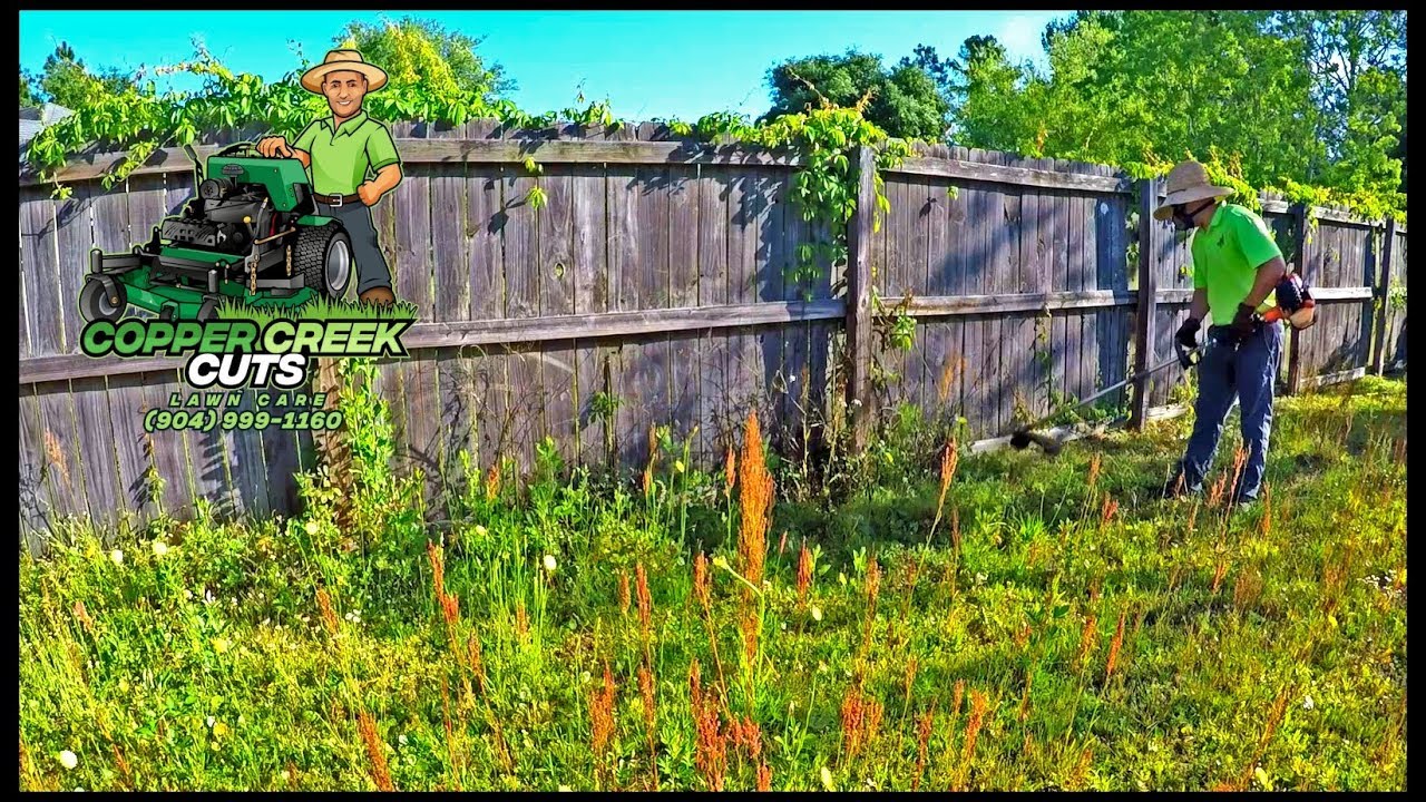 Overgrown Yard Clean Up & Mow For New Owners (Real Time, Raw Aduio)