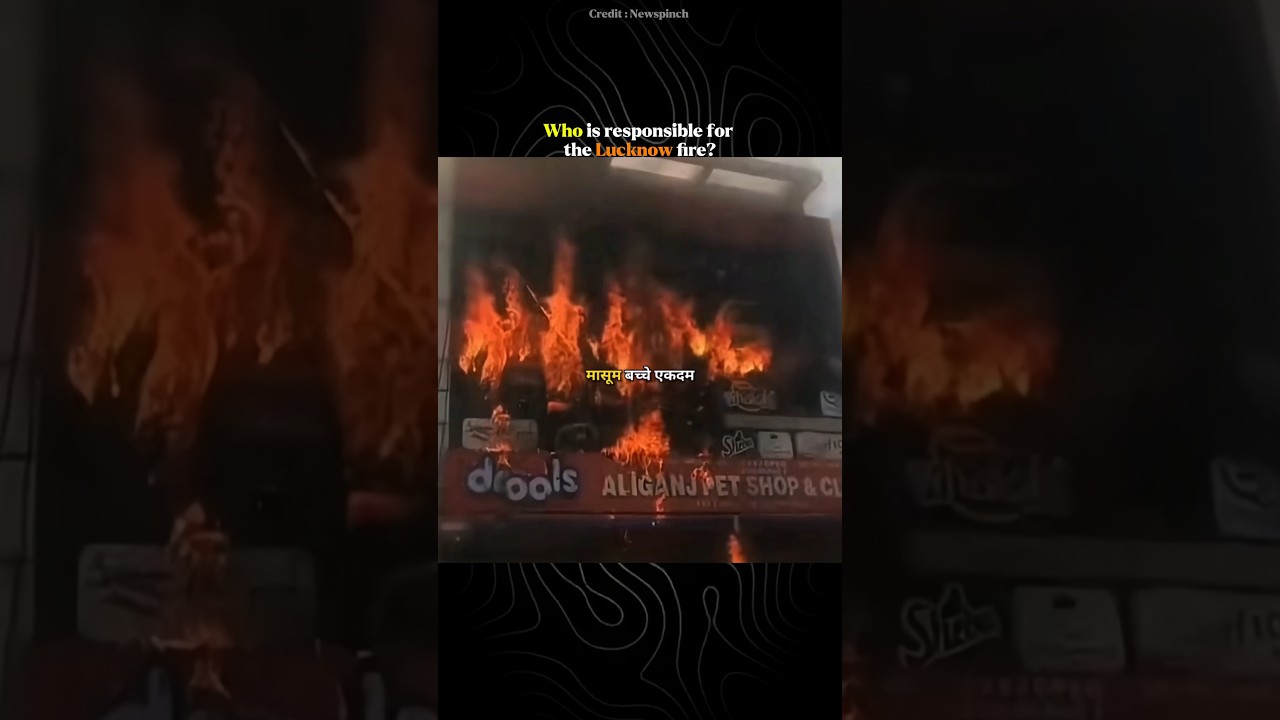 Who is responsible for the Lucknow fire?💔 #up #uttarpradesh #saurabhtripathi #bjp #lucknow #shorts