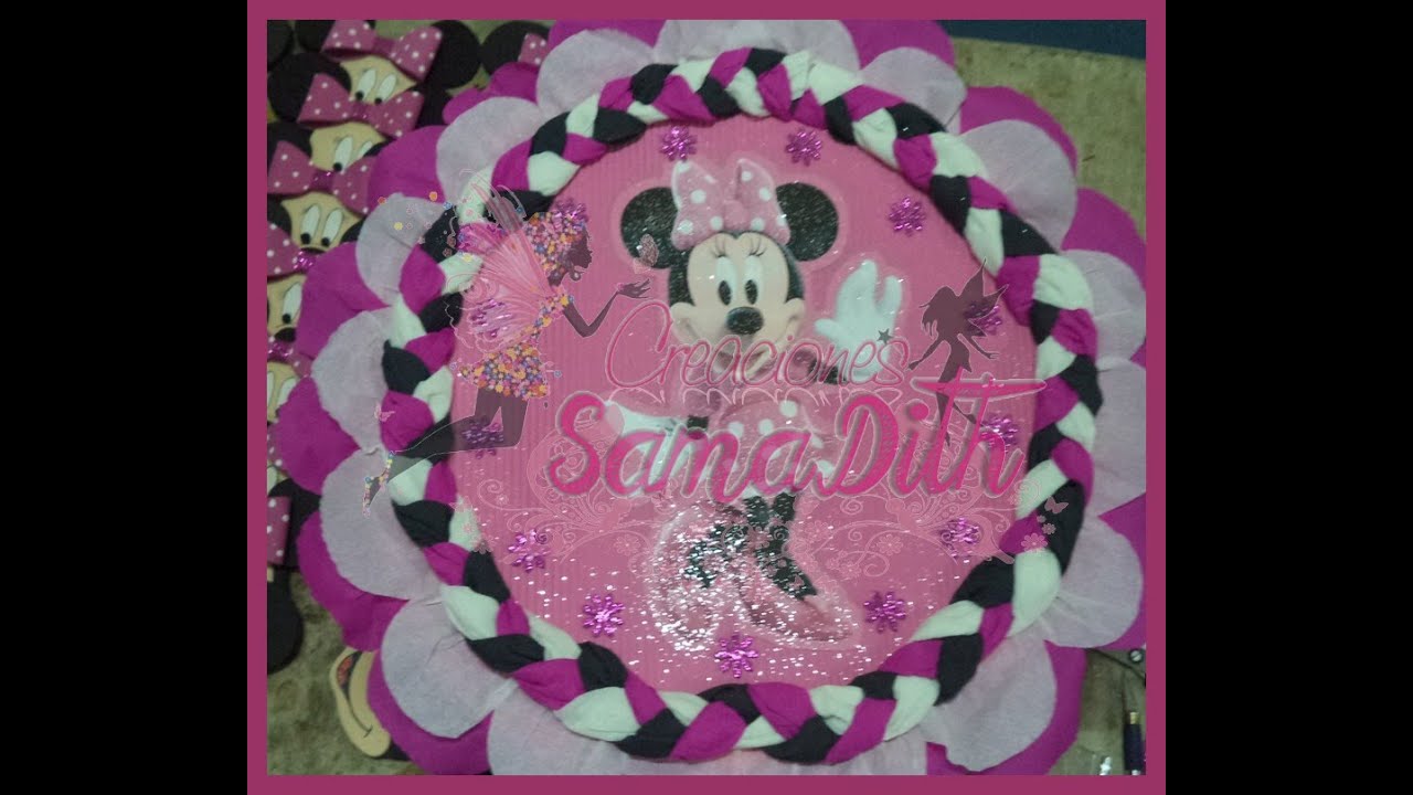 Como hacer una piñata de tambor minnie paso a paso - DIY - how to make a pinata