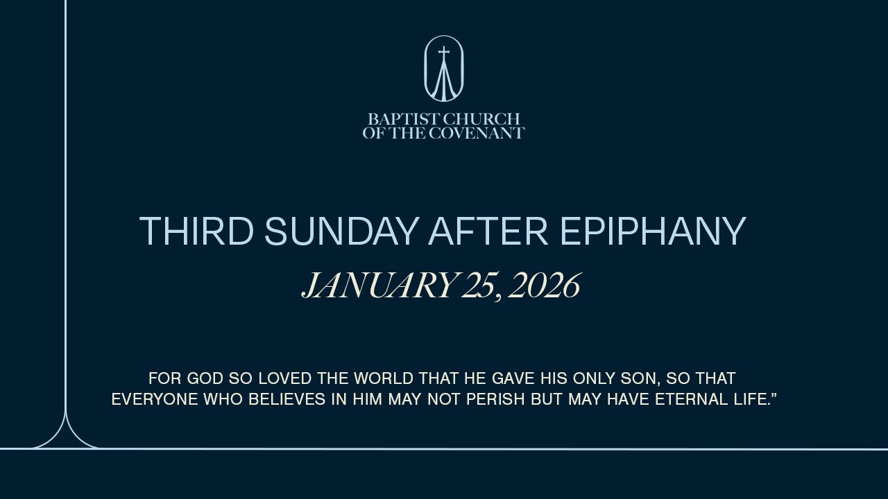 BCOC &ndash; January 25, 2026 Sunday Worship