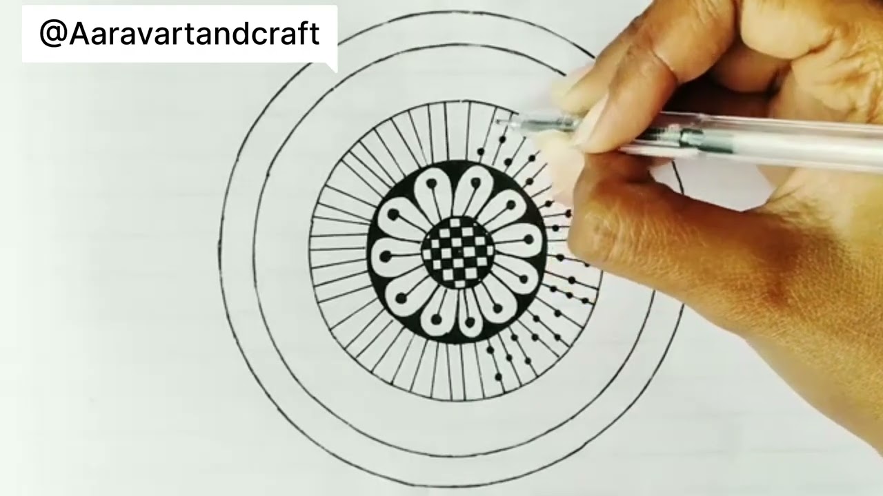 सुंदर मंडाला आर्ट | Easy Mandala Art for Beginners | Mandala Drawing Step by Step