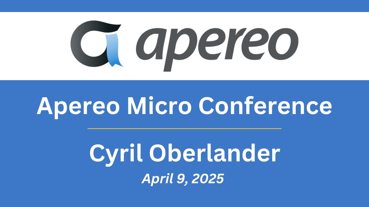 Apereo Micro Conference with Cyril Oberlander (04.09.25)