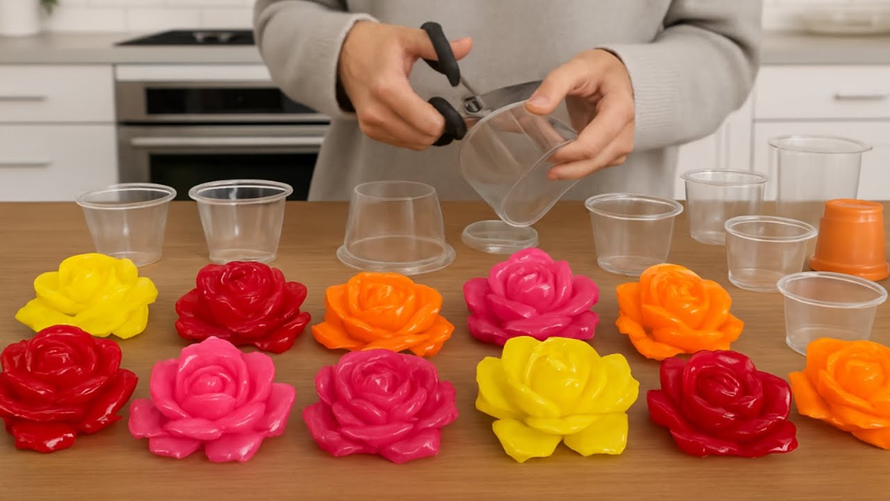 This Plastic Container Craft Will Blow Your Mind 🤯 DIY Roses