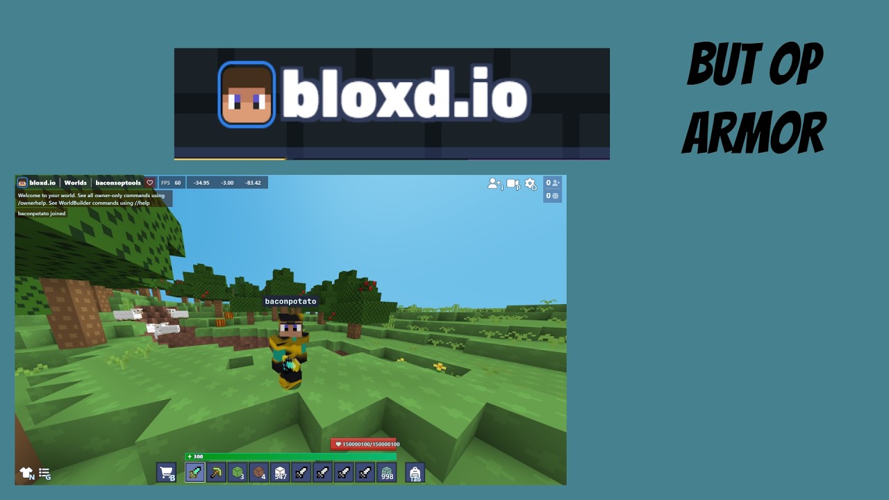 Bloxd io but i have OP TOOLS and ARMOR