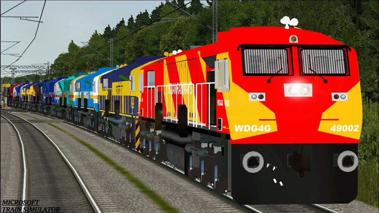 Indian Railways WDG-4G Locomotive Parade || MSTS or Train Simulator - Indian Railways
