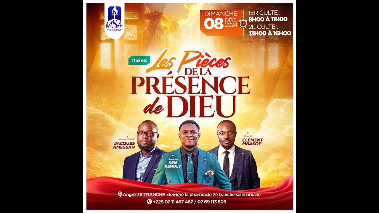 LES PIECES DE LA PRESENCE DE DIEU (Ev JACQUES A , Ad KENOLY K)
