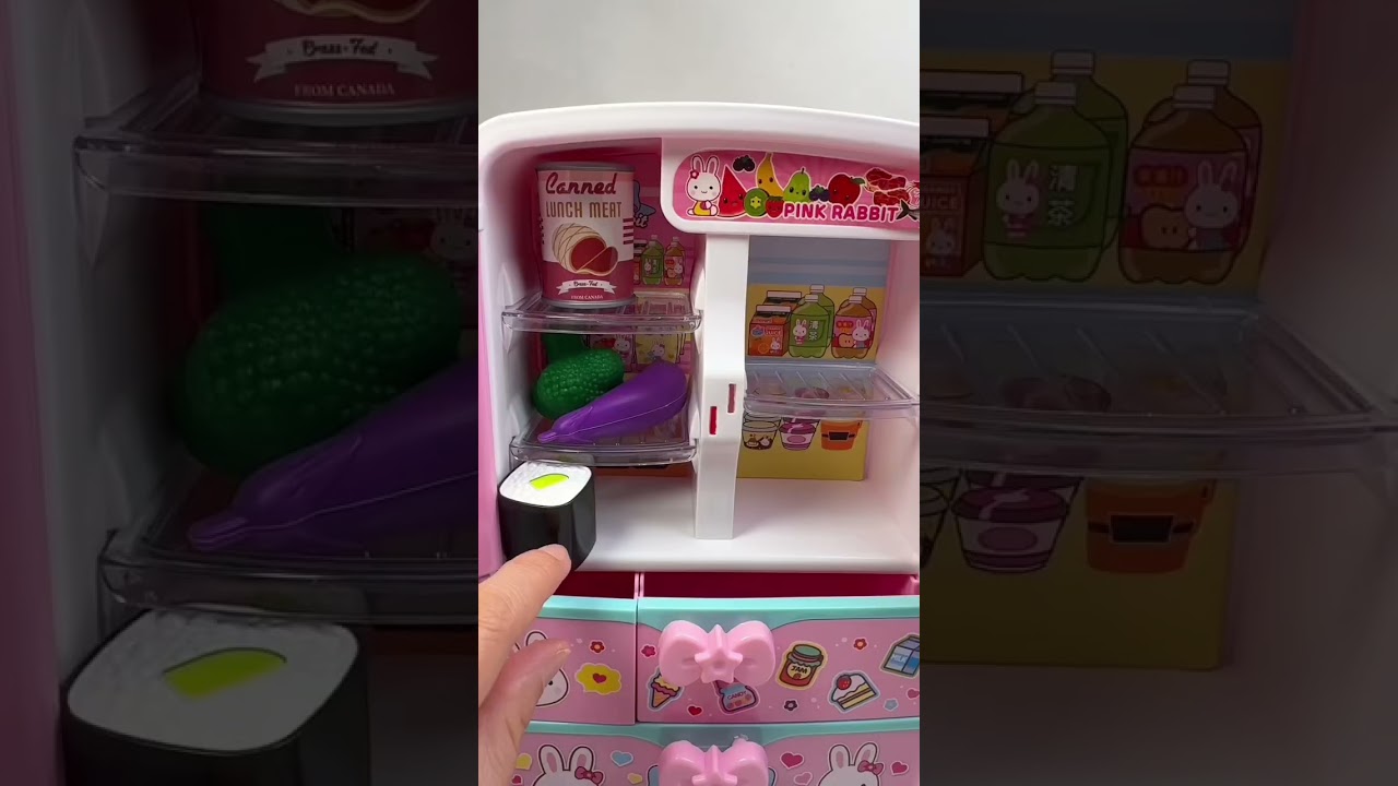 ASMR 🧊 Organizing Fruits in a Toy Fridge! Satisfying Kitchen Playtime 🍓✨