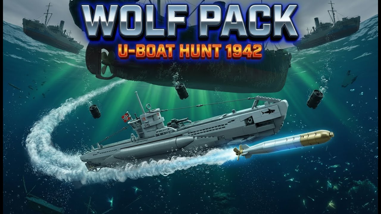 WOLF PACK U Boat Hunt in the Atlantic  LEGO WW2 Animation
