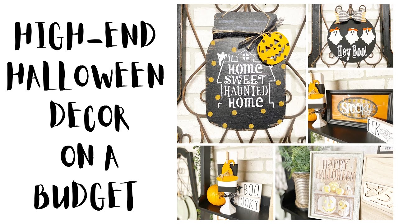 HIGH-END HALLOWEEN DECOR ON A BUDGET | DOLLAR TREE HALLOWEEN DECOR DIYS | HALLOWEEN DIYS