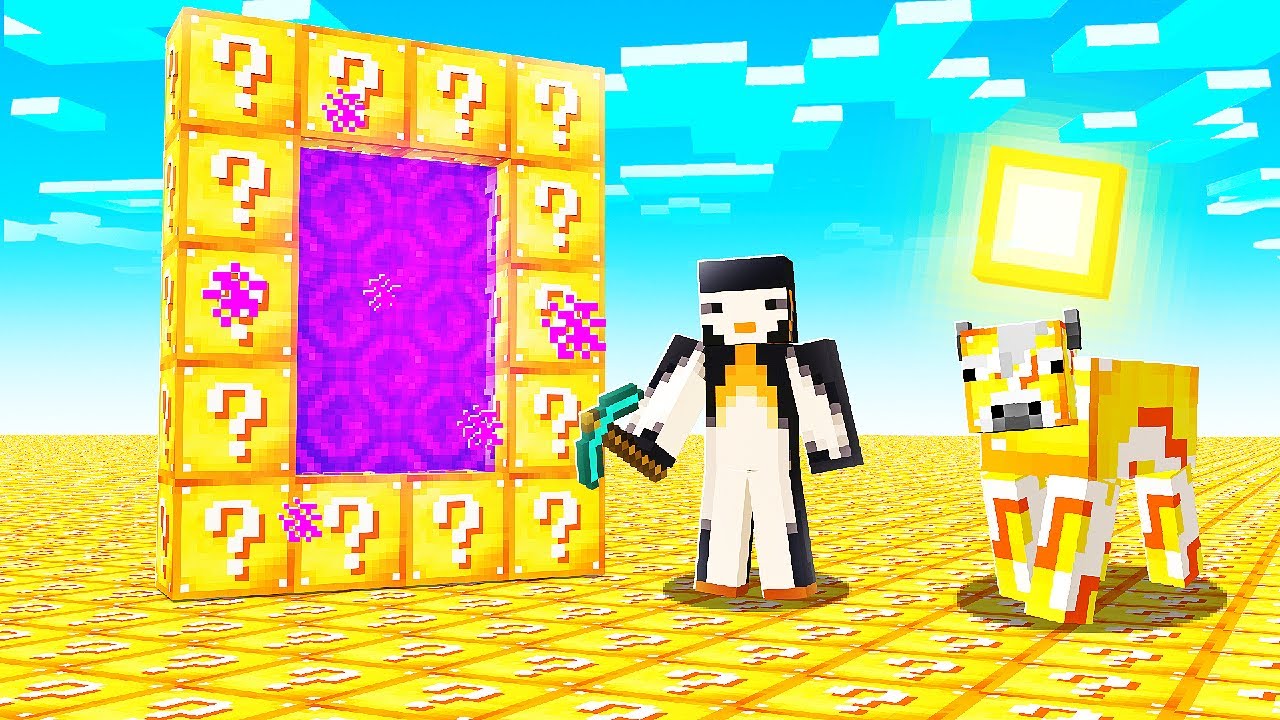 Minecraft, НО ВЕСЬ МИР — ЭТО ЛАКИ БЛОКИ