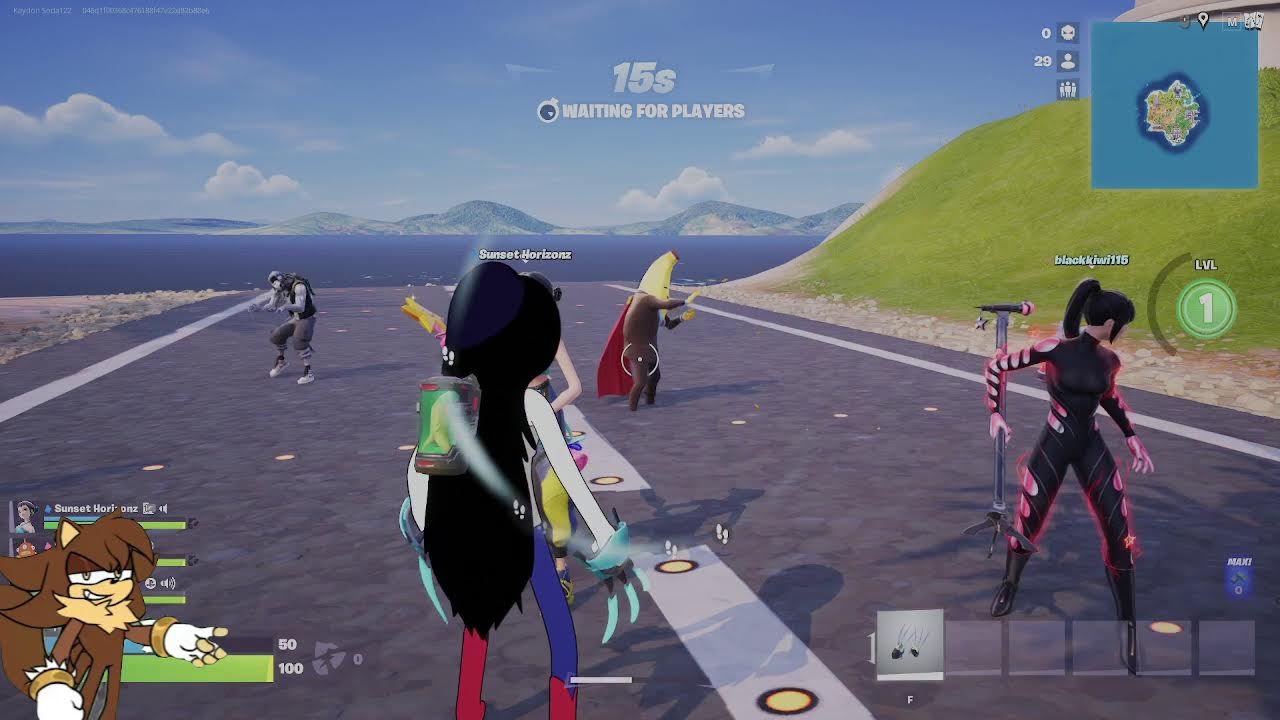 Playing fortnight with my friends