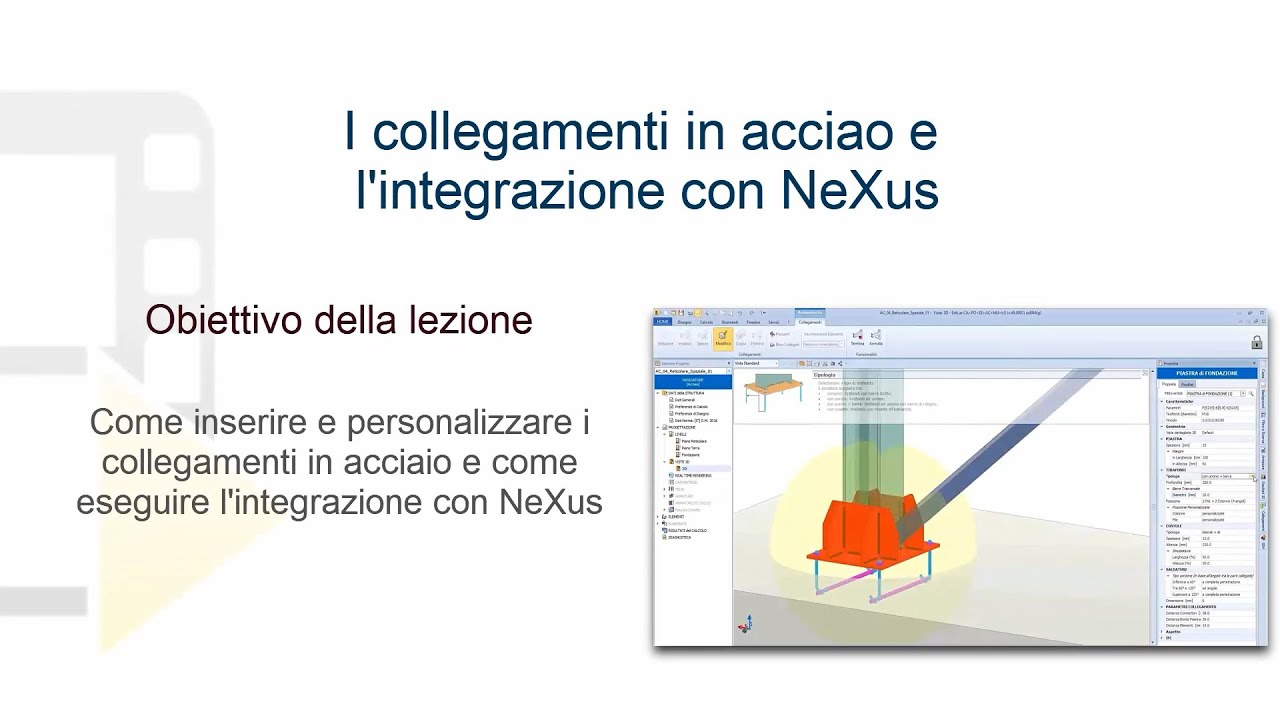 Tutorial EdiLus - I collegamenti in acciao e  l'integrazione con NeXus - ACCA software