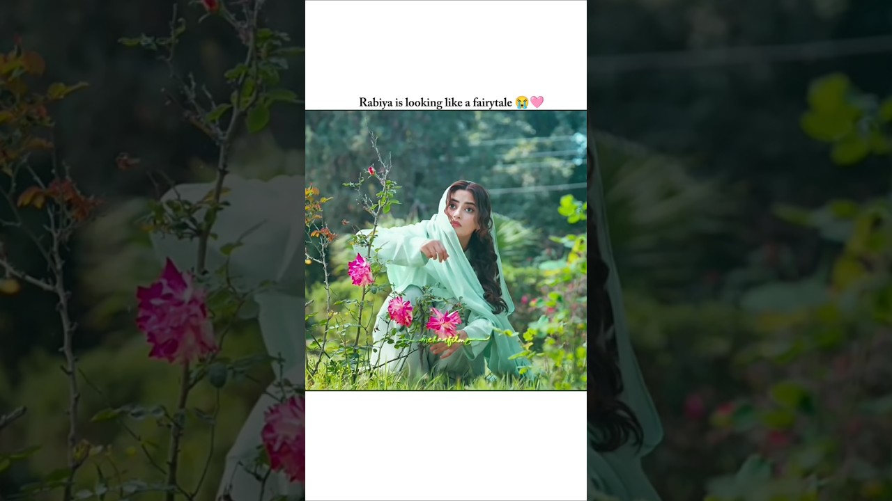 Rabiya is more beautiful than the flowers😭🩷 #zanjeerain #pakistanidrama #trending #sajalaly #viral