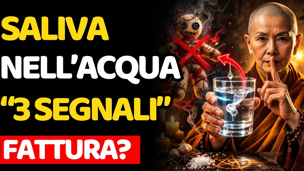 Saliva nell’acqua: 3 segnali di malocchio in 5 minuti