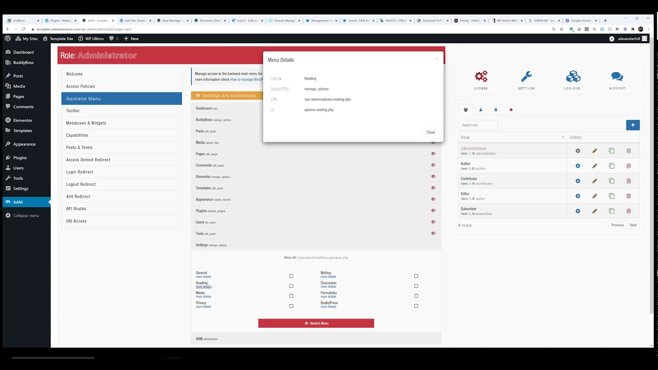 10. WP Multisite Admin Backend Dashboard Setting Restrictions