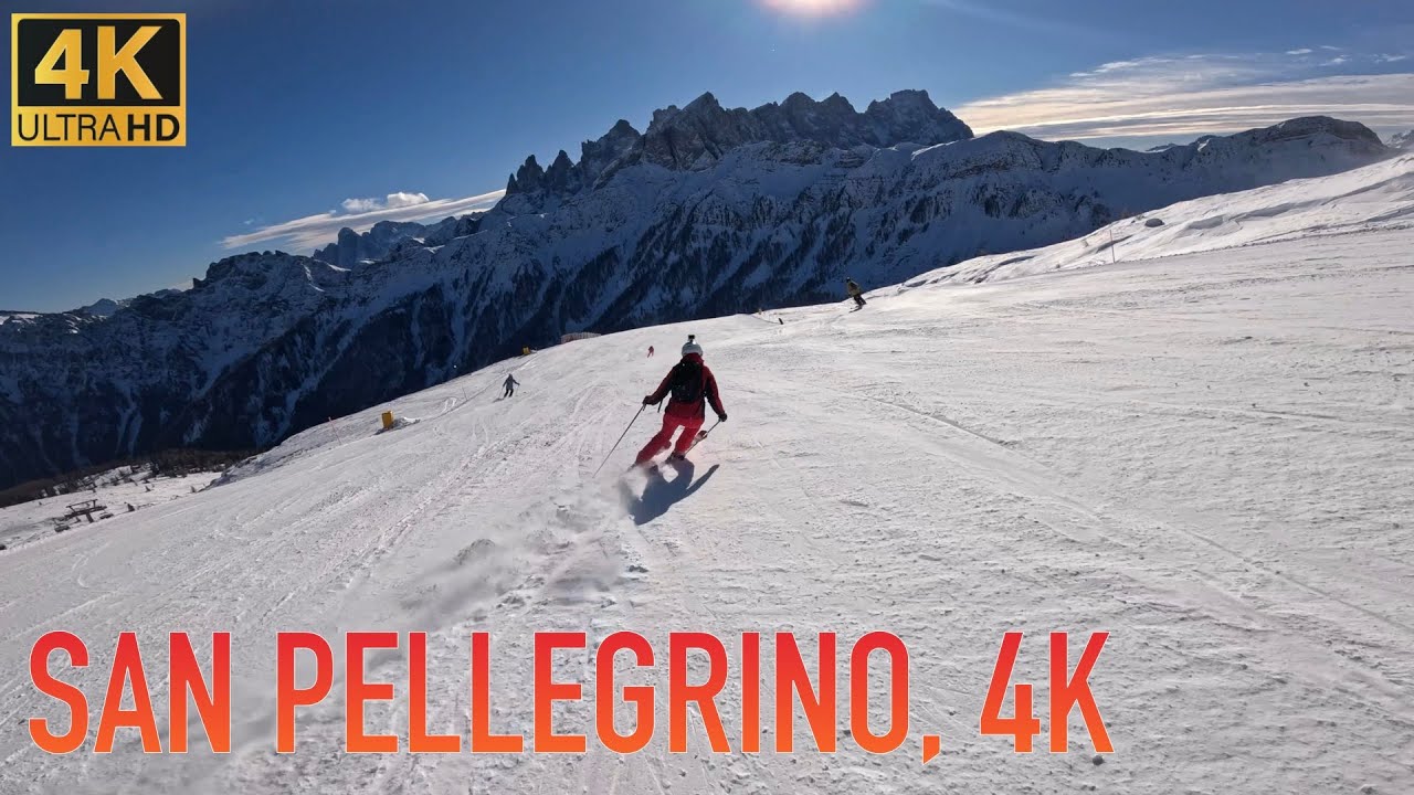 ⛷️ Skiing in San Pellegrino. A 4K video of two very different days