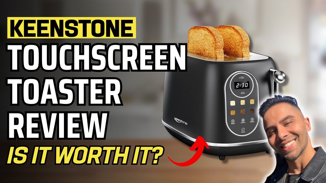 KEENSTONE Touch Screen 2-Slice Toaster Review! Kitchen Upgrade! 6 Browning Levels, Reheat & Defrost!