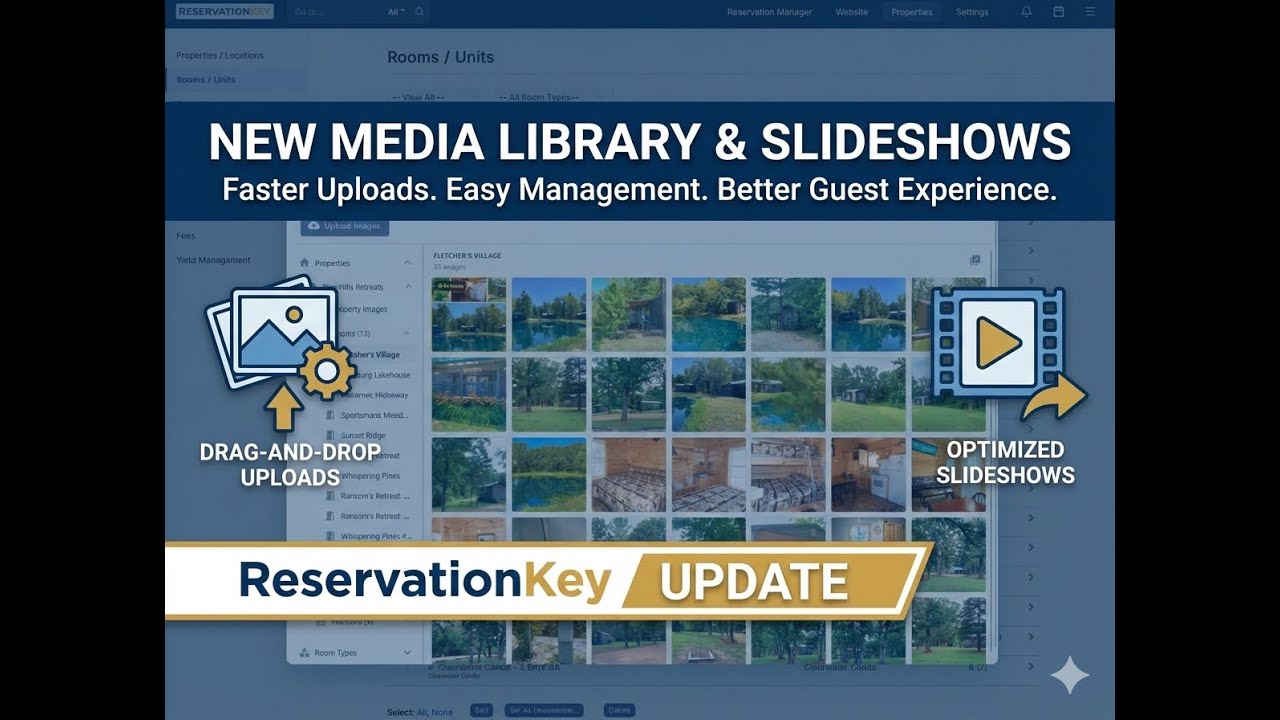 New Media Library & Slideshows in ReservationKey – Faster Uploads, Better Photos, Modern Galleries