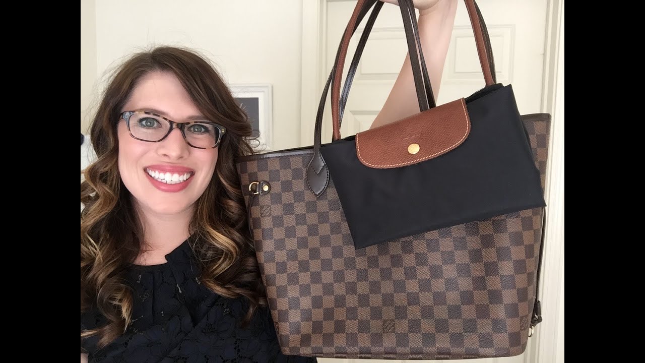 Louis Vuitton Neverfull MM // Longchamp Le Pliage Comparision