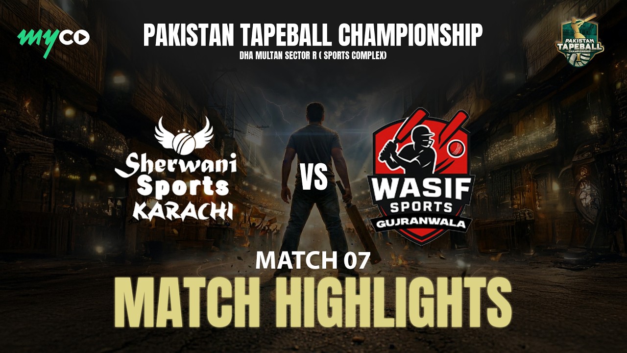 Highlights | Karachi Sherwani Sports vs Wasif Sports | Pakistan Tape Ball | Match 7 | on Myco