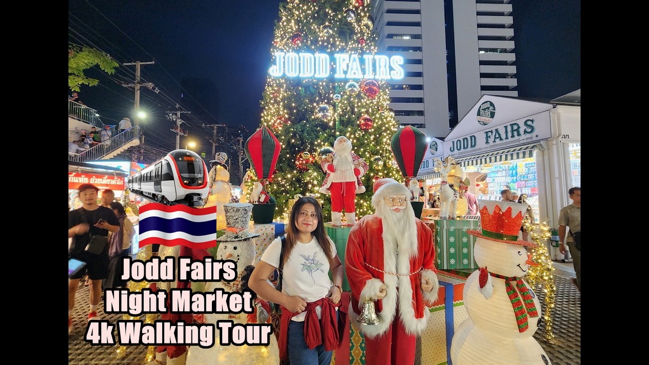 Journey to Jodd Fairs Night Market by BTS & MRT 4k Walking Tour