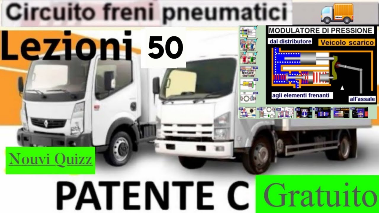 Patente C lezioni 50 Gratuito | Patente C Nouvi Quiz | Circuito freni pneumatici