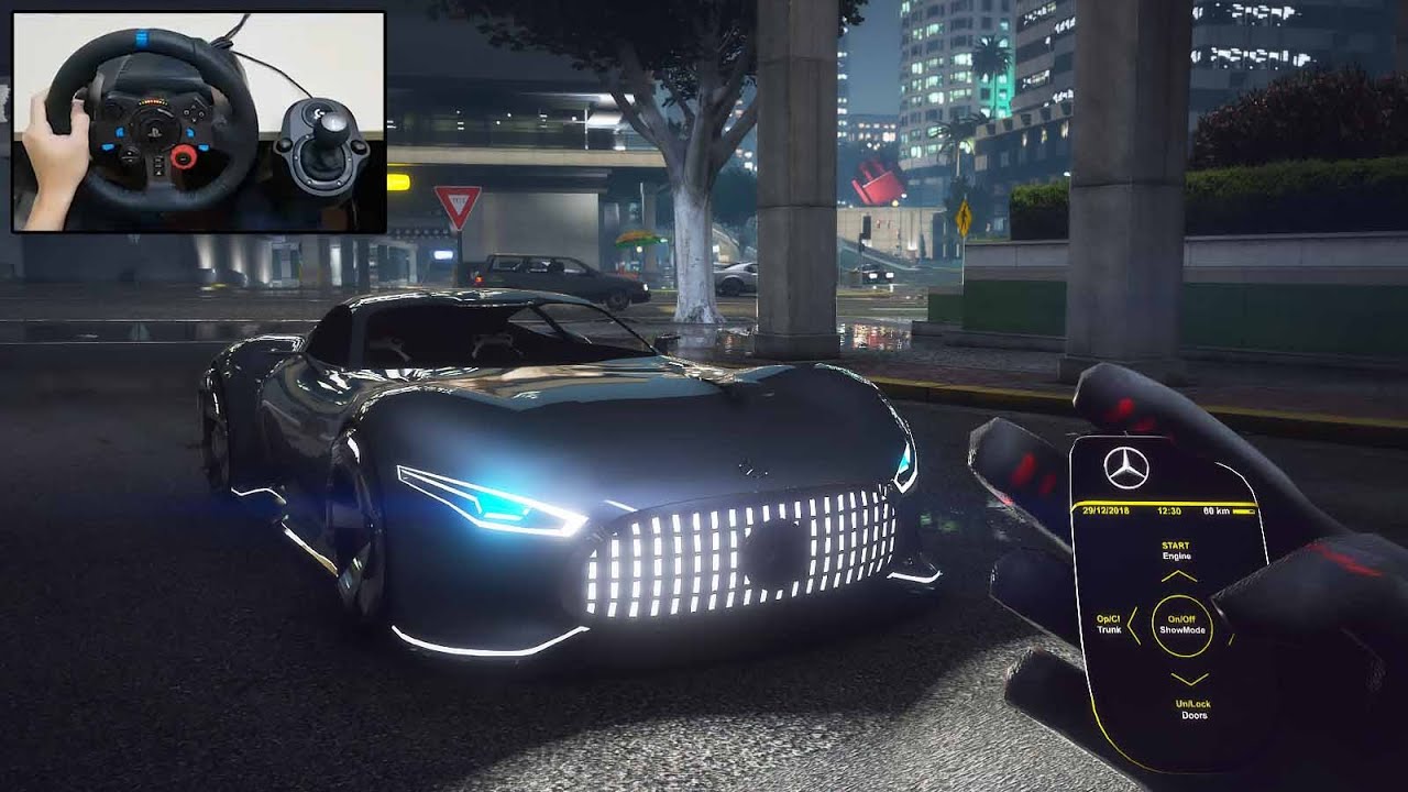 Mercedes-Benz AMG Vision GT - POV Drive | GTA 5 Steering Wheel | Logitech G29 Gameplay