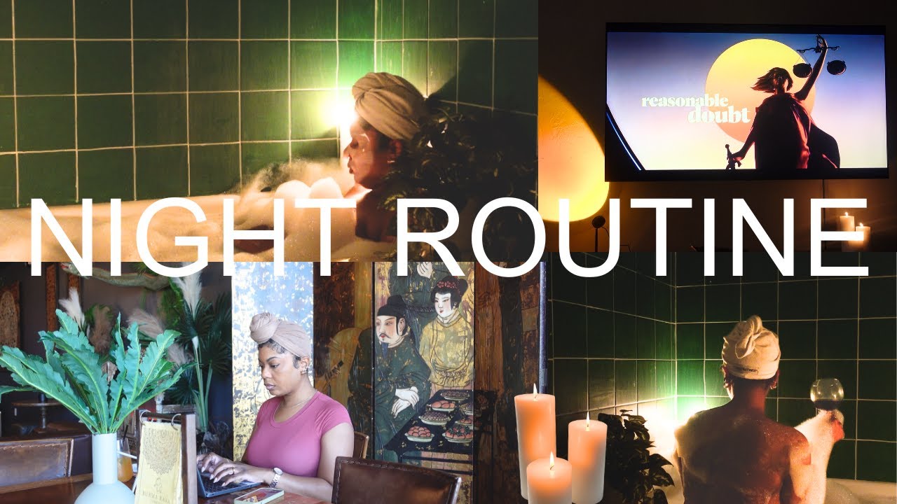 relaxing night routine | cozy night with my fam,  self care, cooking, baking + more