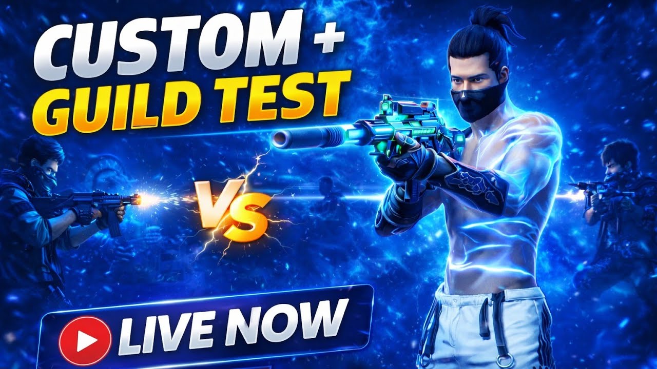 AMAN IS LIVE  CUSTOM+GUILD TEST LETE HE AJAO #FF #SHORTS #FREEFIRE 💯