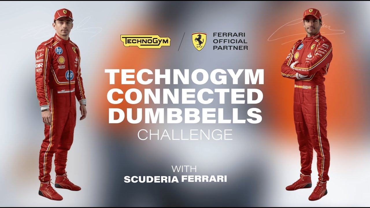 Technogym Connected Dumbbells Challenge (with@Ferrari's @charles_leclerc and @carlossainz)