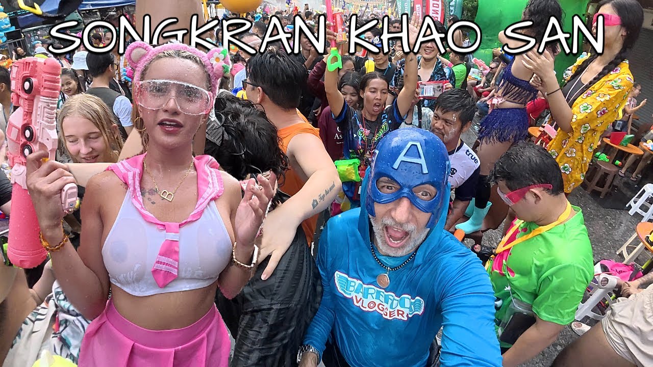 What Total CHAOS Looks Like: Songkran on Khao San Road in Thailand 🇹🇭