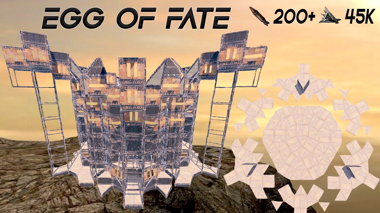 Egg of fate | Open Core + Widegap/Mroof | Tutorial | Rust Base Building 2024